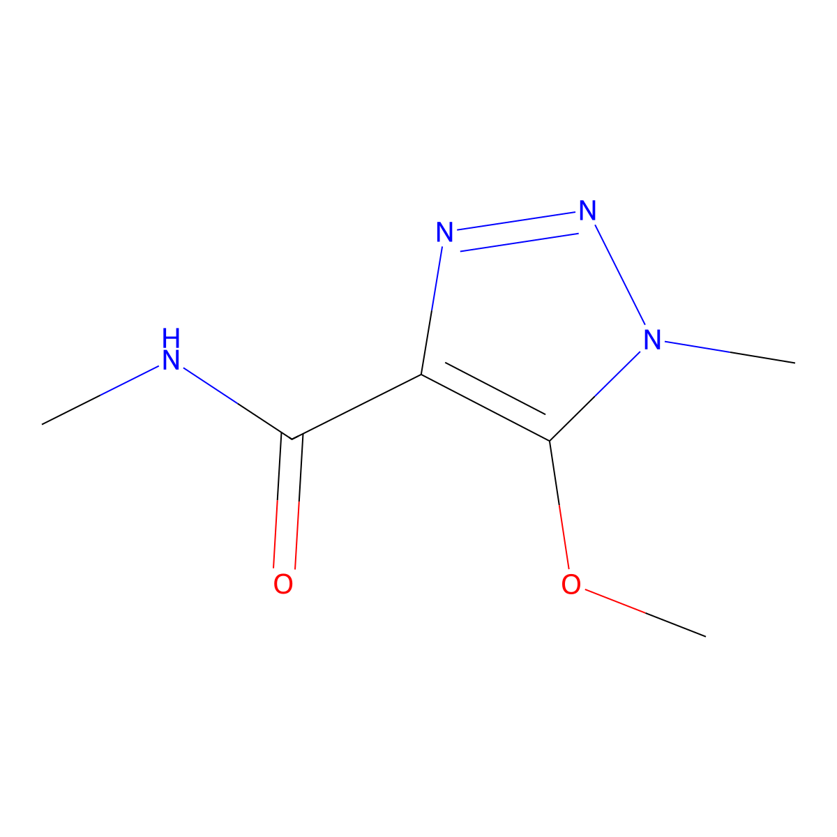 5-methoxy-N,1-dimethyl-1H-1,2,3-triazole-4-carboxamide molecular structure, CAS 675826-25-2