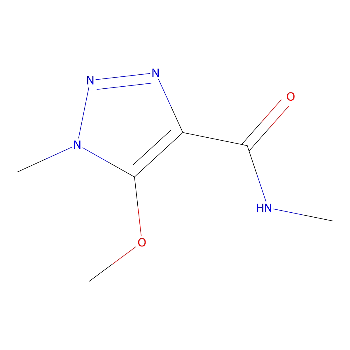 5-methoxy-N,1-dimethyl-1H-1,2,3-triazole-4-carboxamide molecular structure, CAS 675826-25-2