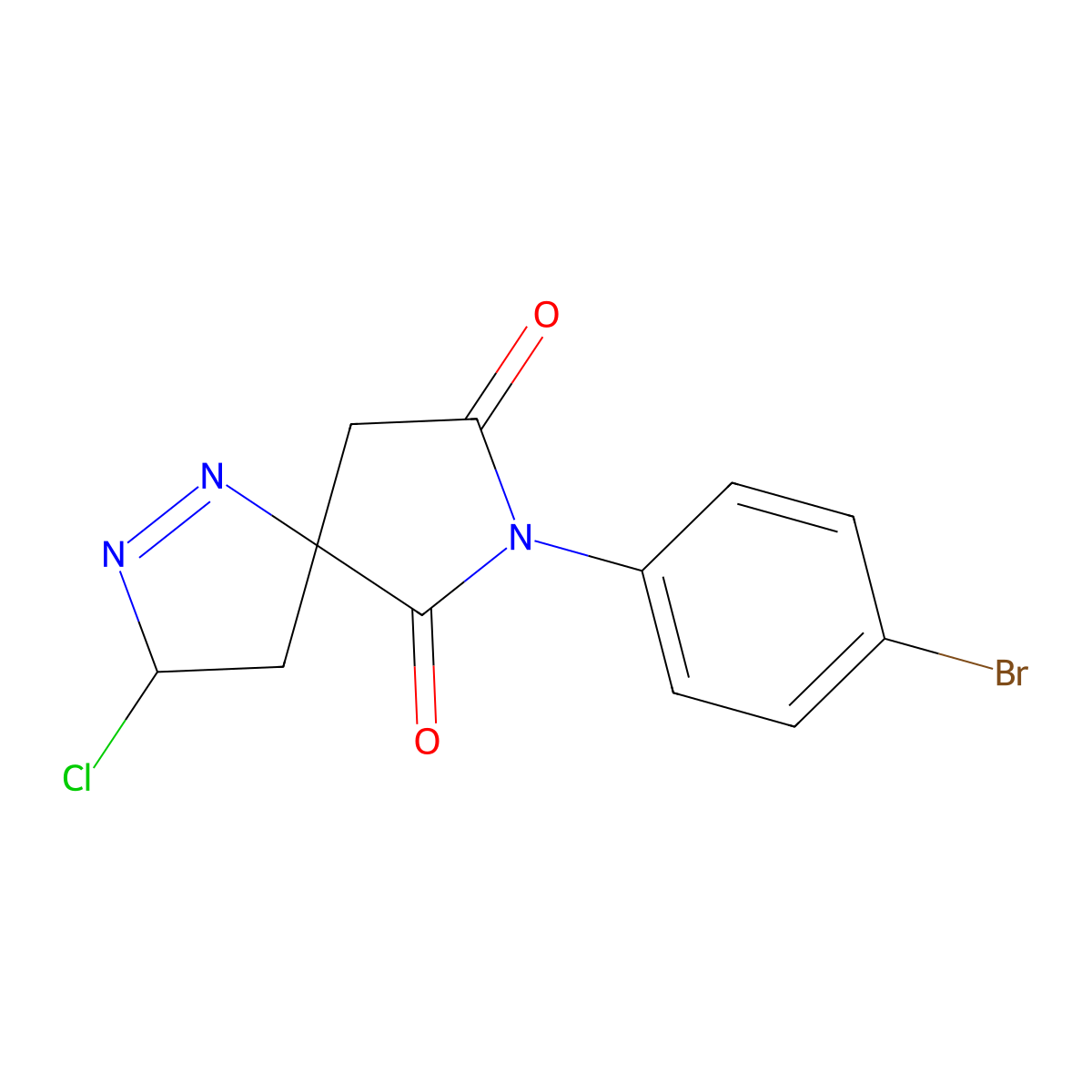 7-(4-Bromophenyl)-3-chloro-1,2,7-triazaspiro[4.4]non-1-ene-6,8-dione molecular structure, CAS 675826-62-7