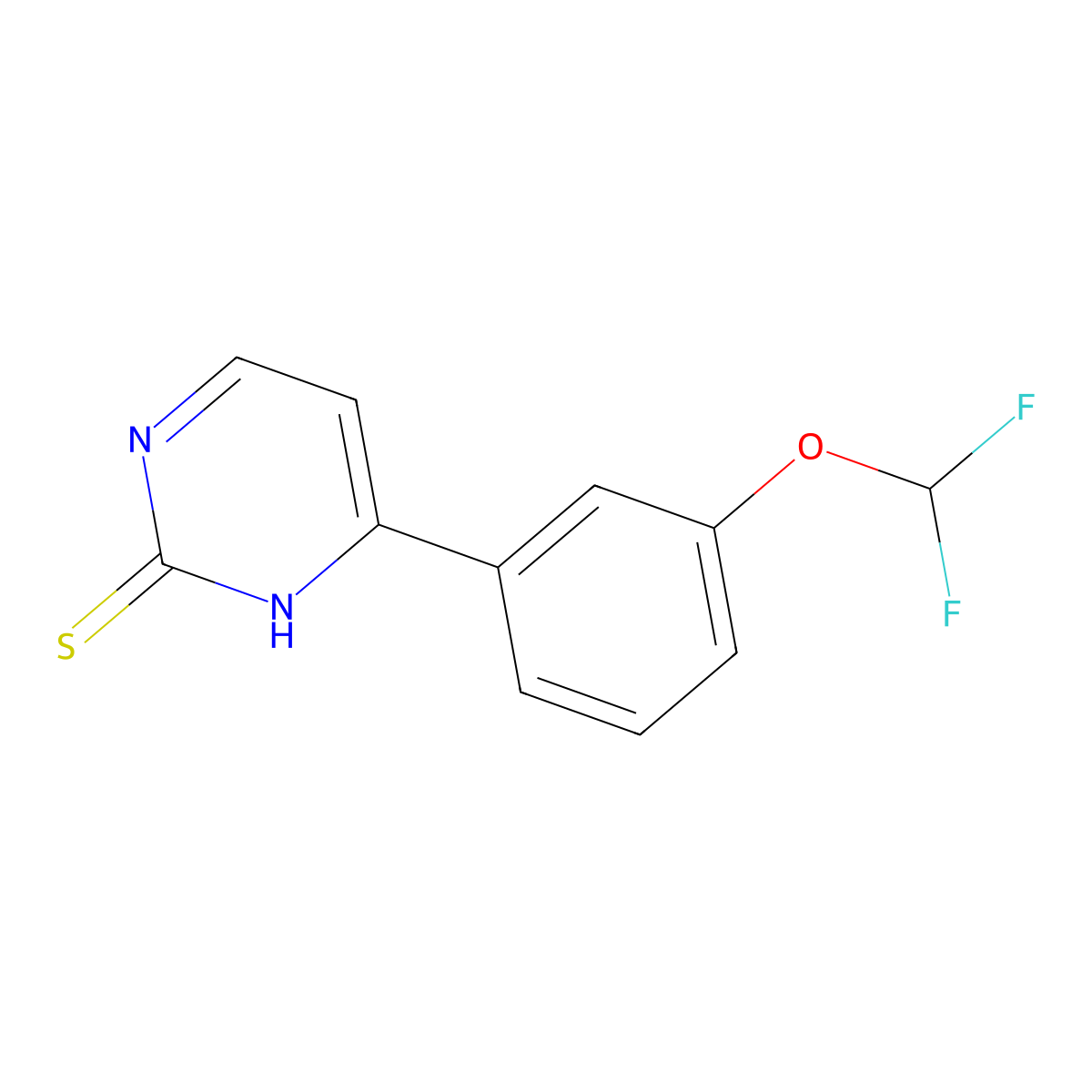 4-(3-(Difluoromethoxy)phenyl)pyrimidine-2-thiol molecular structure, CAS 675827-55-1