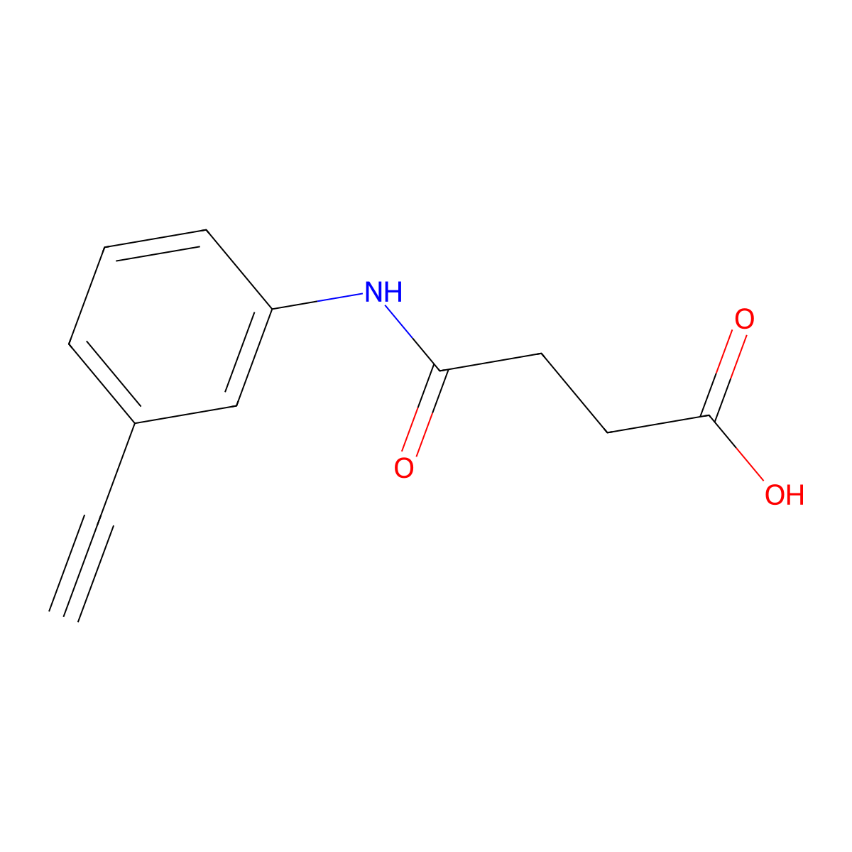 4-((3-Ethynylphenyl)amino)-4-oxobutanoic acid molecular structure, CAS 675828-53-2