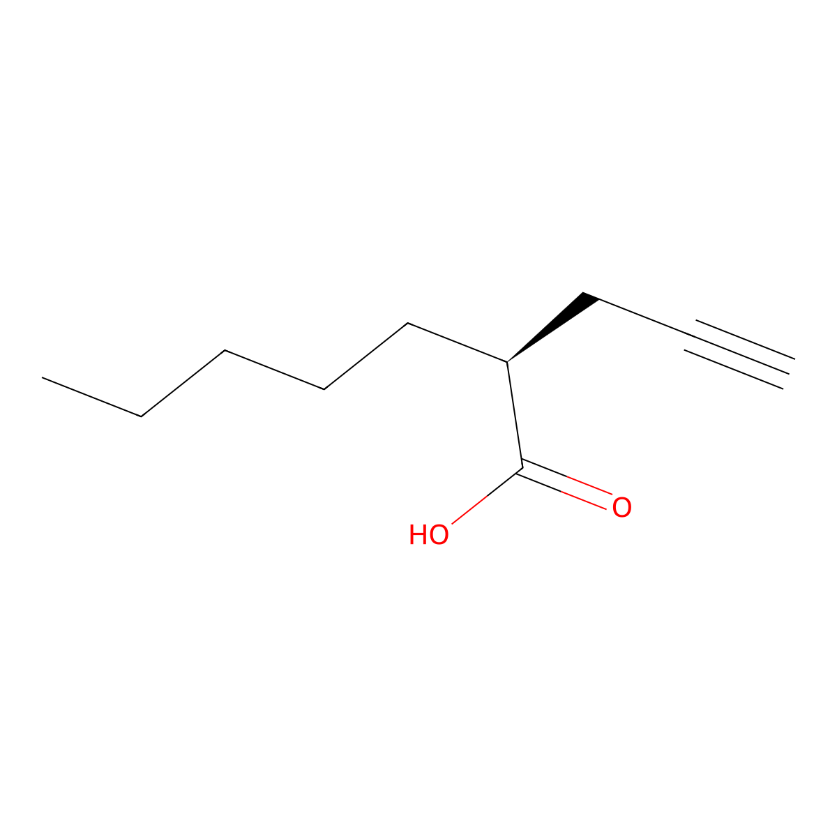 S(-)-2-n-Pentyl-4-pentynoic acid molecular structure, CAS 675831-46-6