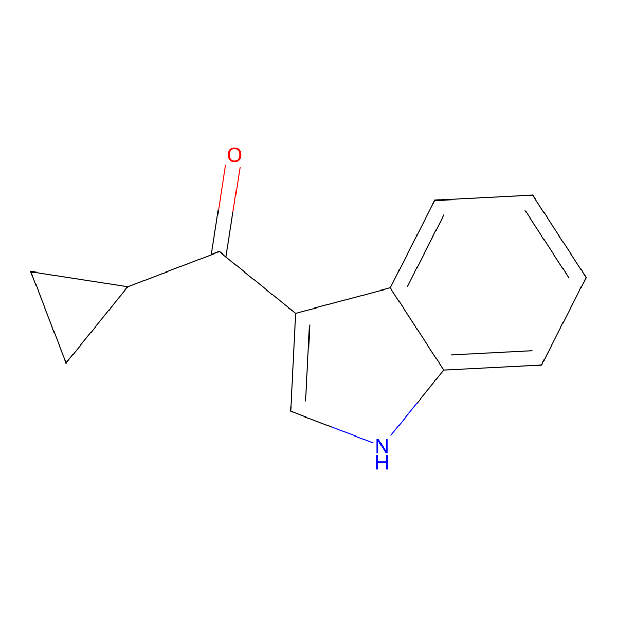 cyclopropyl(1H-indol-3-yl)methanone molecular structure, CAS 675834-79-4