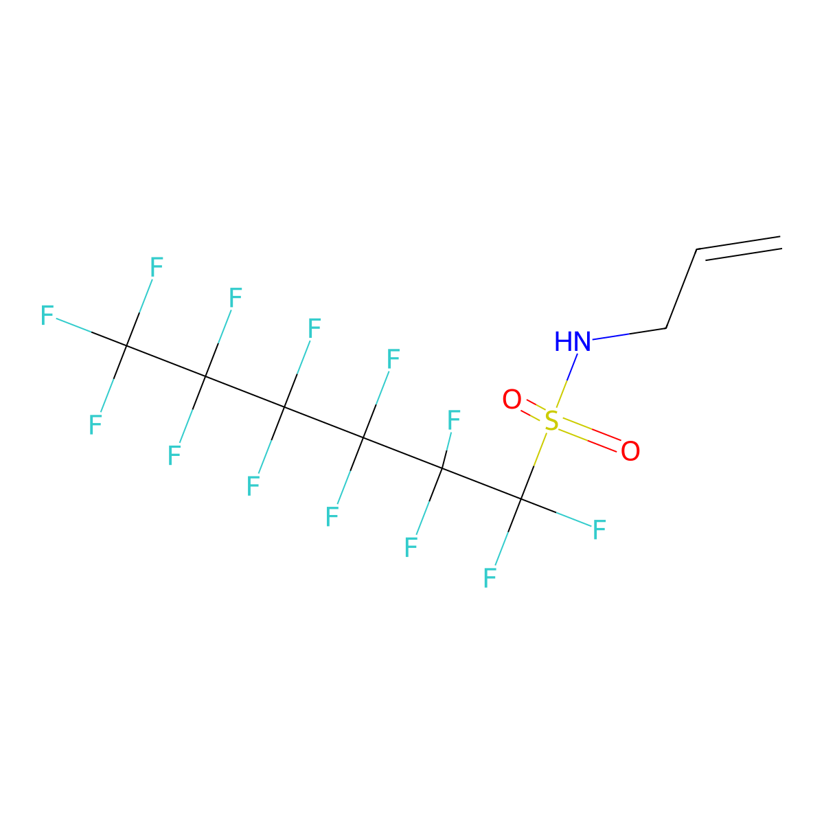 1-Hexanesulfonamide, 1,1,2,2,3,3,4,4,5,5,6,6,6-tridecafluoro-N-2-propen-1-yl- molecular structure, CAS 67584-48-9