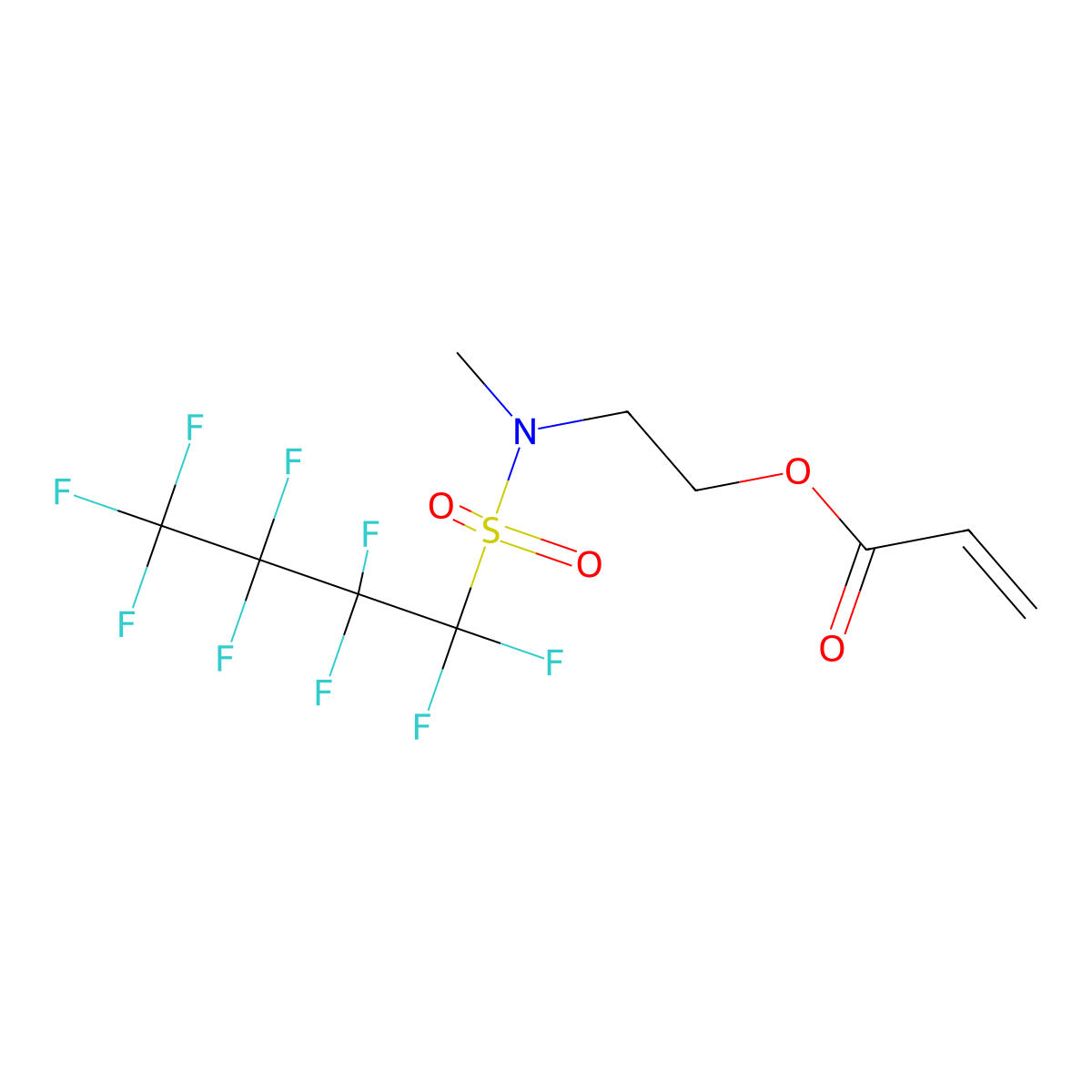 2-(Methyl((nonafluorobutyl)sulfonyl)amino)ethylacrylate molecular structure, CAS 67584-55-8