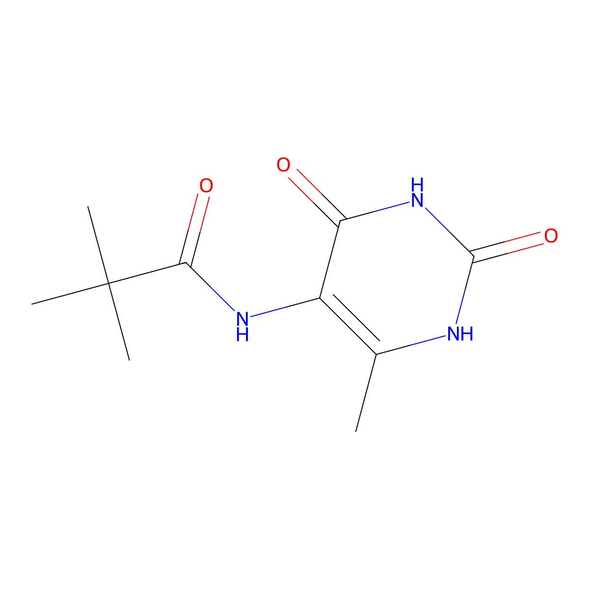N-(6-Methyl-2,4-dioxo-1,2,3,4-tetrahydropyrimidin-5-yl)pivalamide molecular structure, CAS 675841-23-3