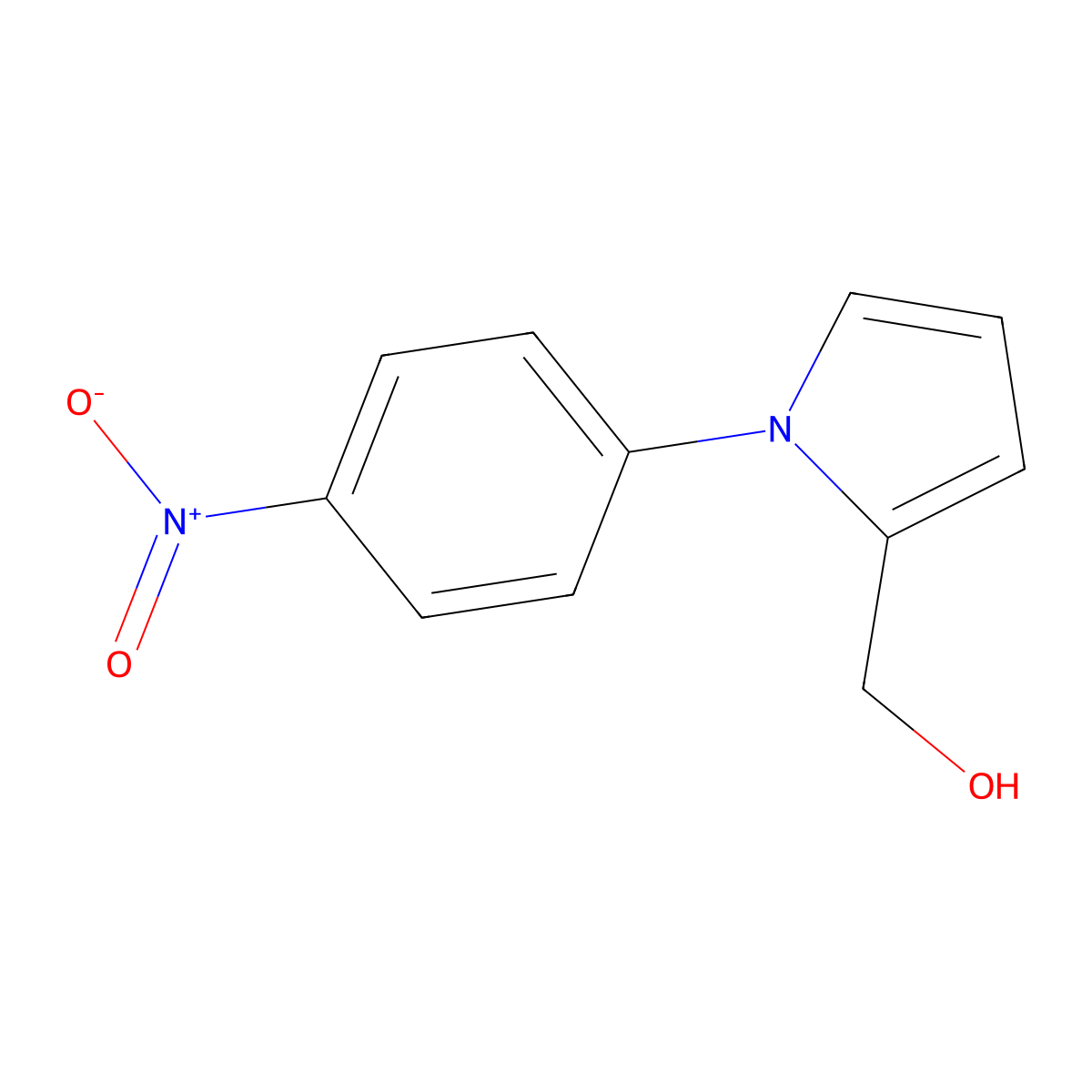 [1-(4-nitrophenyl)-1H-pyrrol-2-yl]methanol molecular structure, CAS 675841-92-6