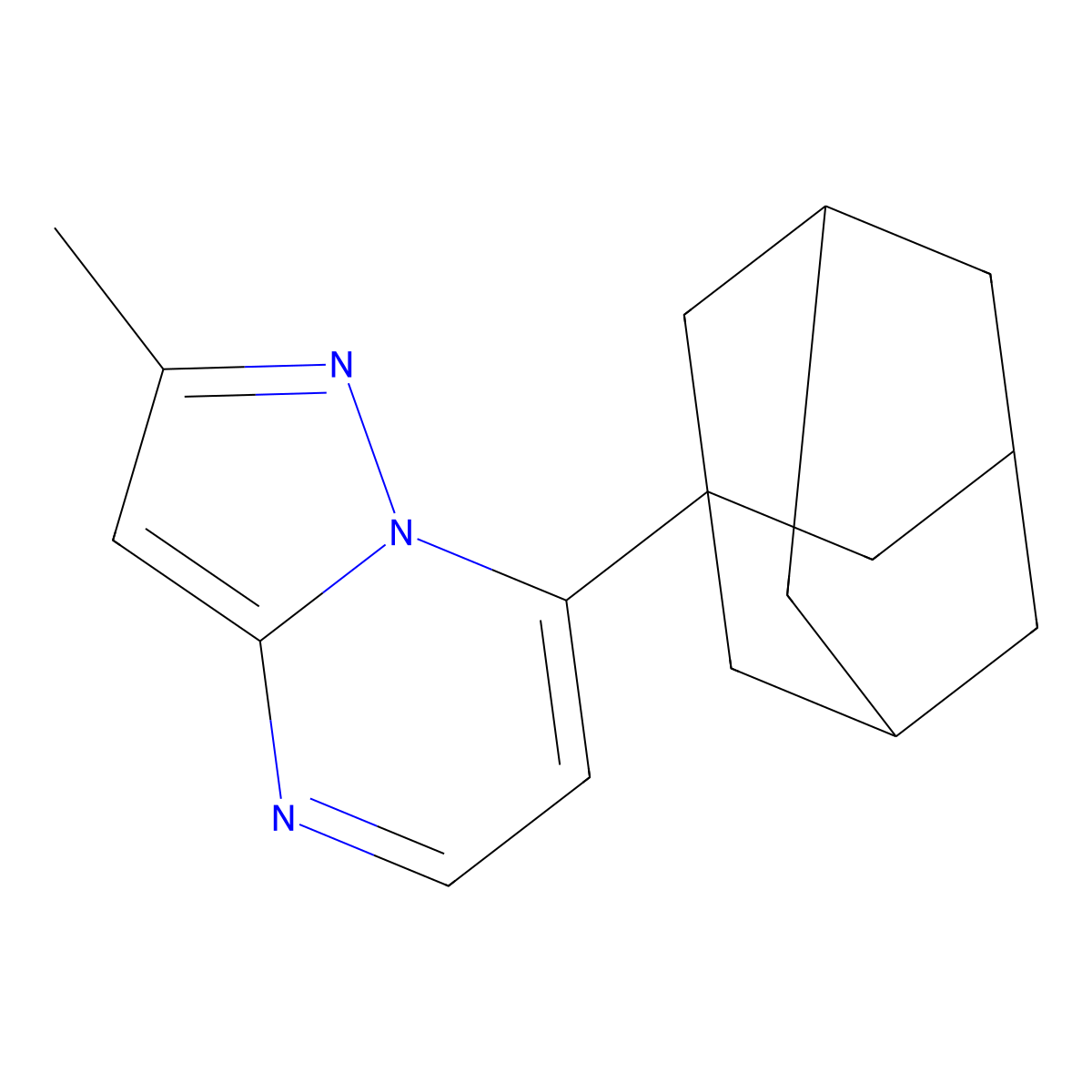 7-(1-Adamantyl)-2-methylpyrazolo[1,5-a]pyrimidine molecular structure, CAS 675844-31-2