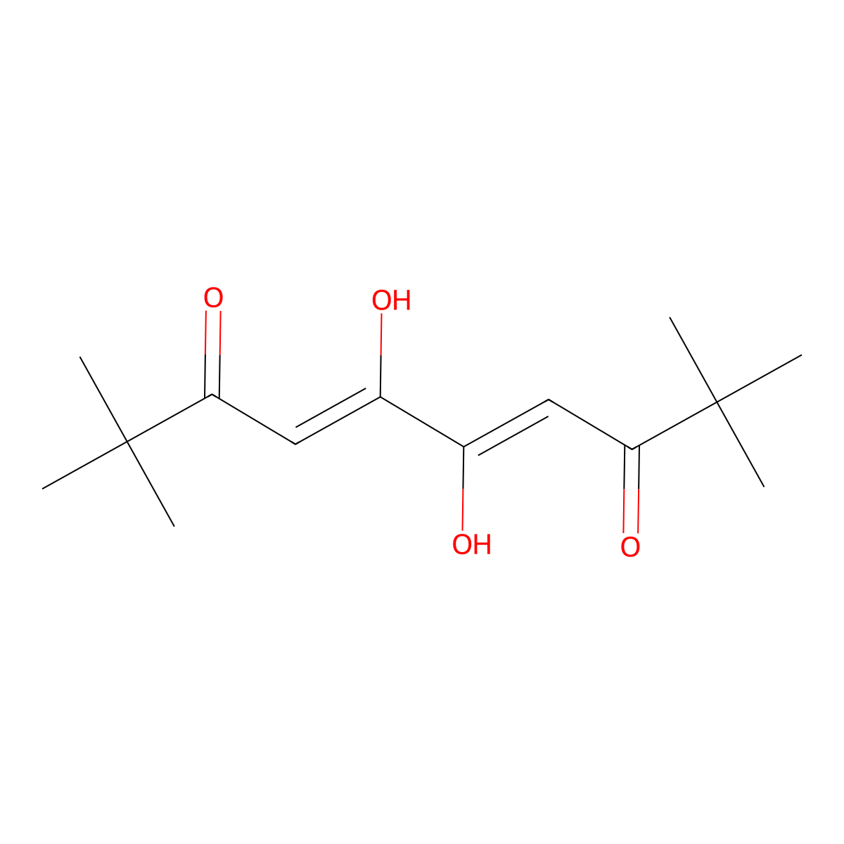 4,6-Decadiene-3,8-dione, 5,6-dihydroxy-2,2,9,9-tetramethyl-, (4Z,6Z)- molecular structure, CAS 675844-54-9