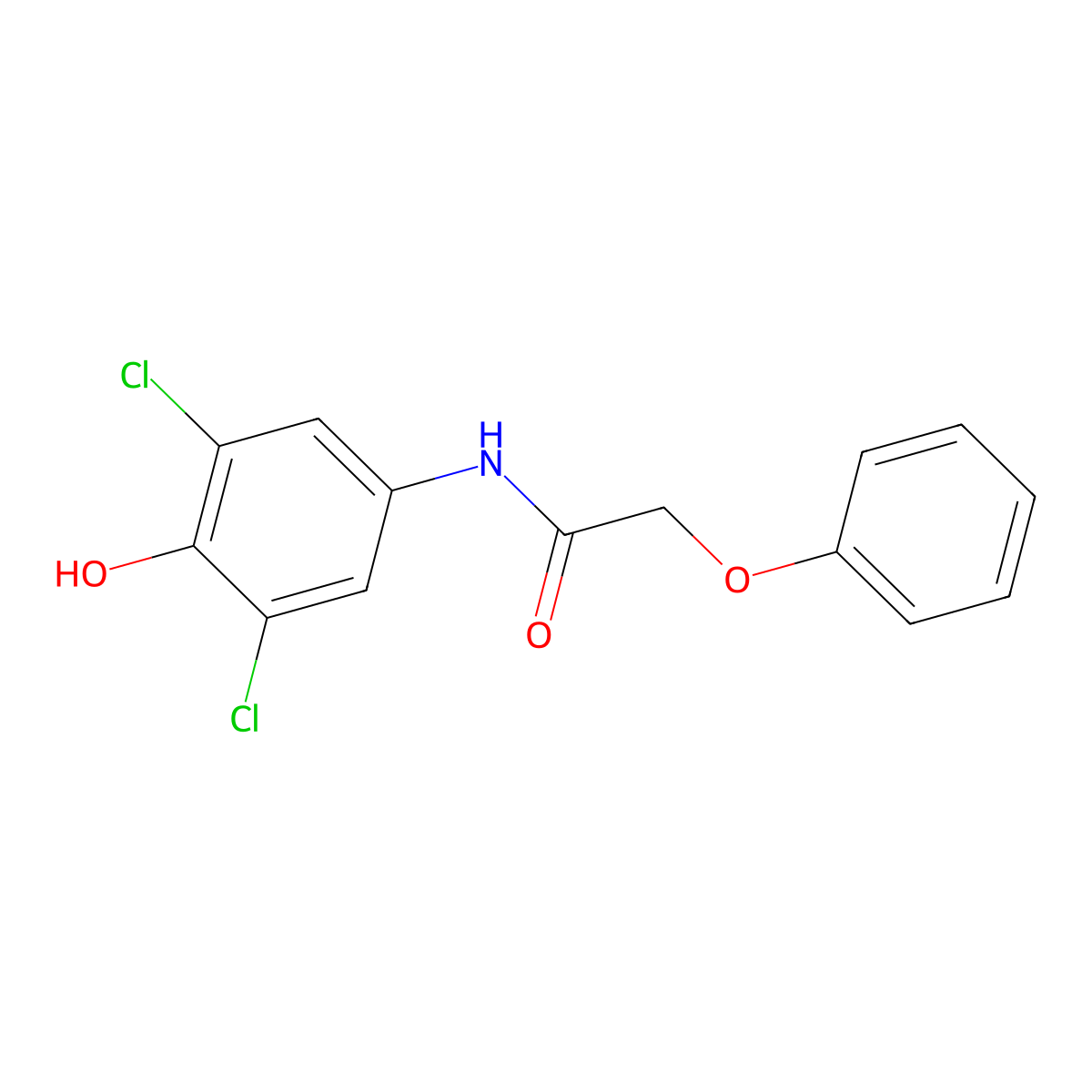 N-(3,5-dichloro-4-hydroxyphenyl)-2-phenoxyacetamide molecular structure, CAS 675852-54-7