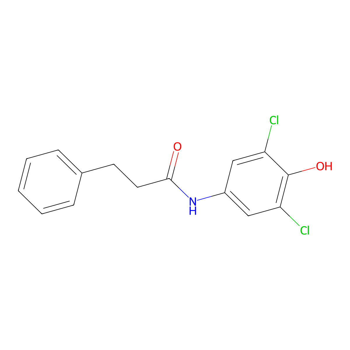 N-(3,5-dichloro-4-hydroxyphenyl)-3-phenylpropanamide molecular structure, CAS 675852-73-0