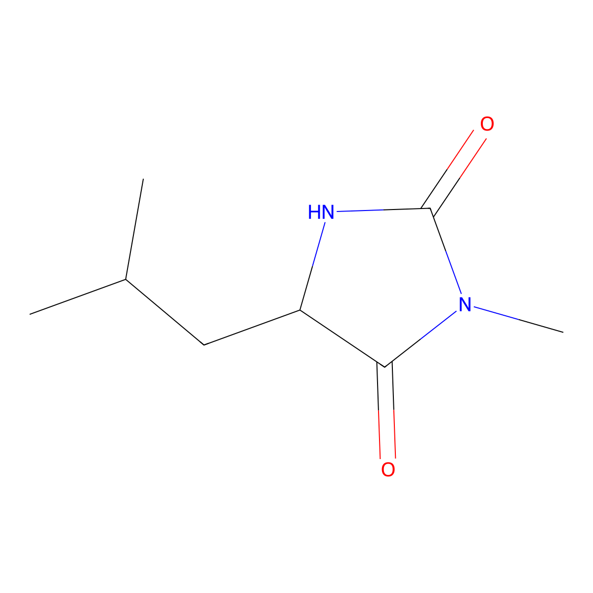 5-Isobutyl-3-methylimidazolidine-2,4-dione molecular structure, CAS 675854-31-6