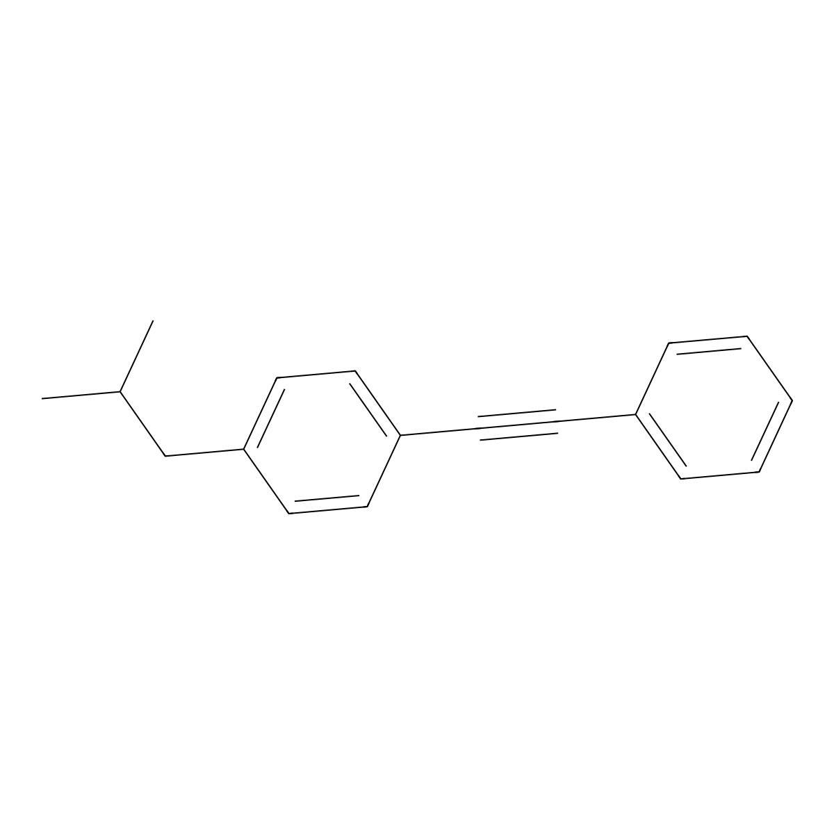 1-(2-Methylpropyl)-4-(phenylethynyl)benzene molecular structure, CAS 675855-63-7
