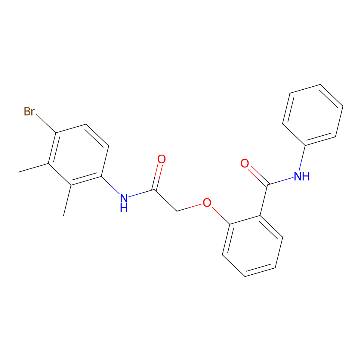 2-[2-(4-bromo-2,3-dimethylanilino)-2-oxoethoxy]-N-phenylbenzamide molecular structure, CAS 675855-74-0