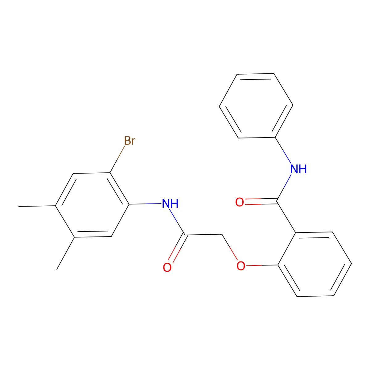 2-[2-(2-bromo-4,5-dimethylanilino)-2-oxoethoxy]-N-phenylbenzamide molecular structure, CAS 675855-75-1