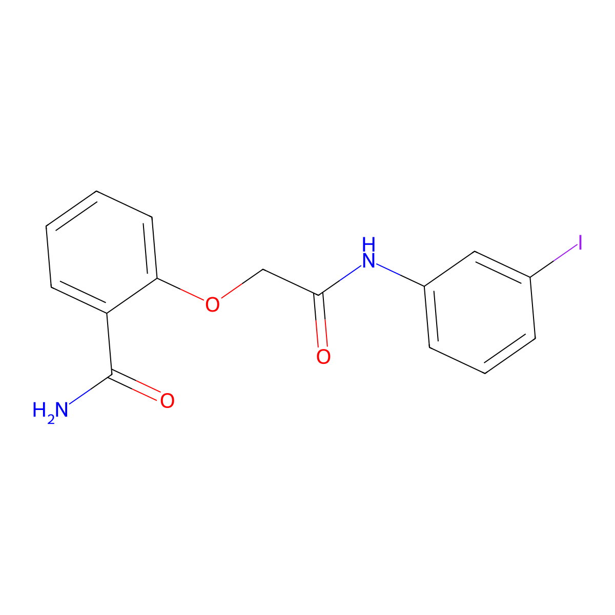 2-[2-(3-Iodoanilino)-2-oxoethoxy]benzamide molecular structure, CAS 675856-20-9