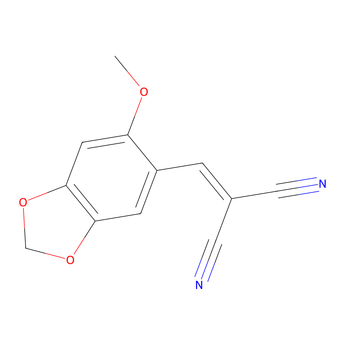 [(6-Methoxy-1,3-benzodioxol-5-yl)methylidene]propanedinitrile molecular structure, CAS 675857-40-6