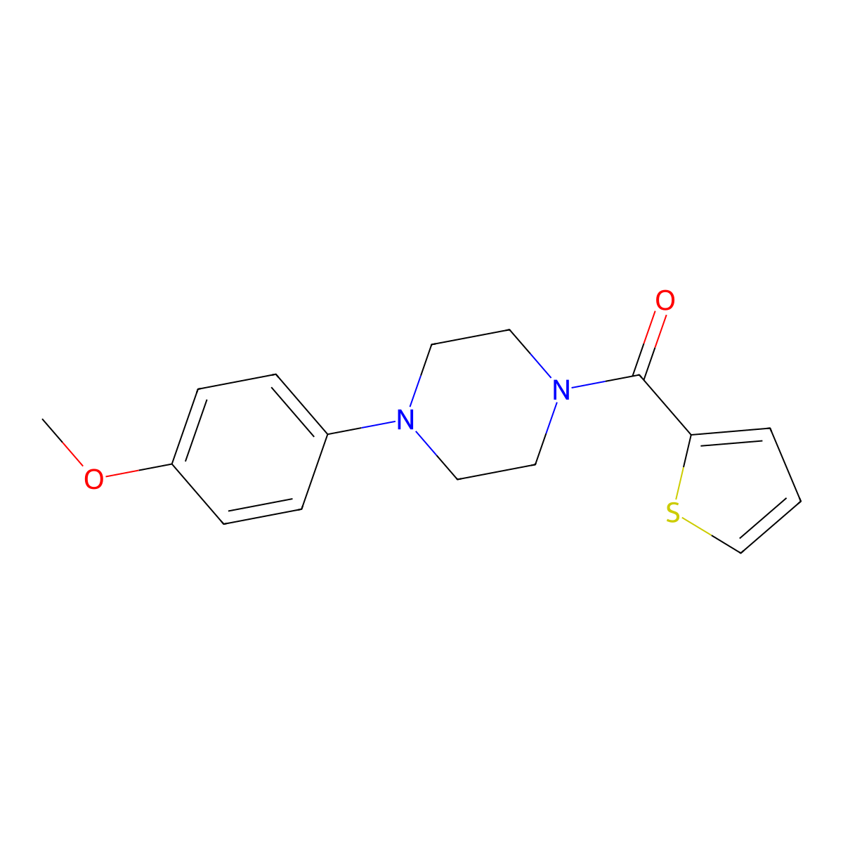 [4-(4-Methoxyphenyl)piperazin-1-yl](thiophen-2-yl)methanone molecular structure, CAS 675860-72-7