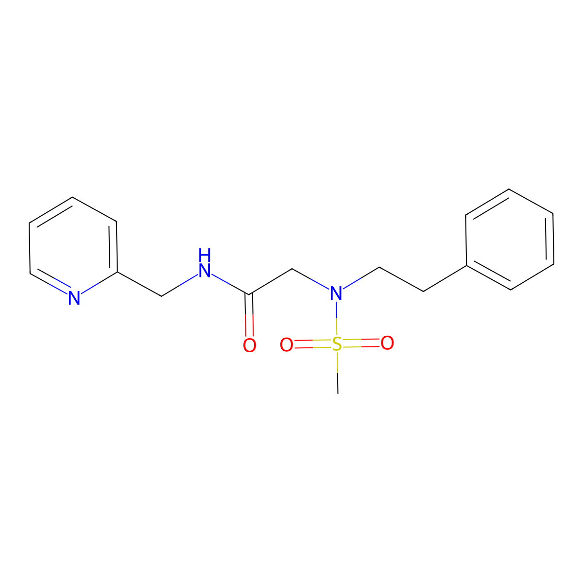 2-[(methylsulfonyl)(2-phenylethyl)amino]-N-(2-pyridinylmethyl)acetamide molecular structure, CAS 675862-57-4