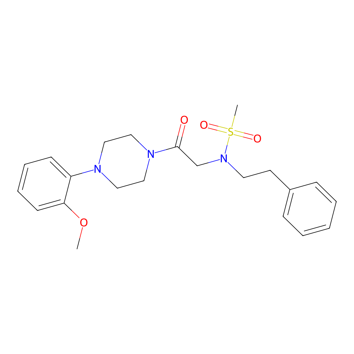 N-{2-[4-(2-methoxyphenyl)piperazin-1-yl]-2-oxoethyl}-N-(2-phenylethyl)methanesulfonamide molecular structure, CAS 675862-93-8