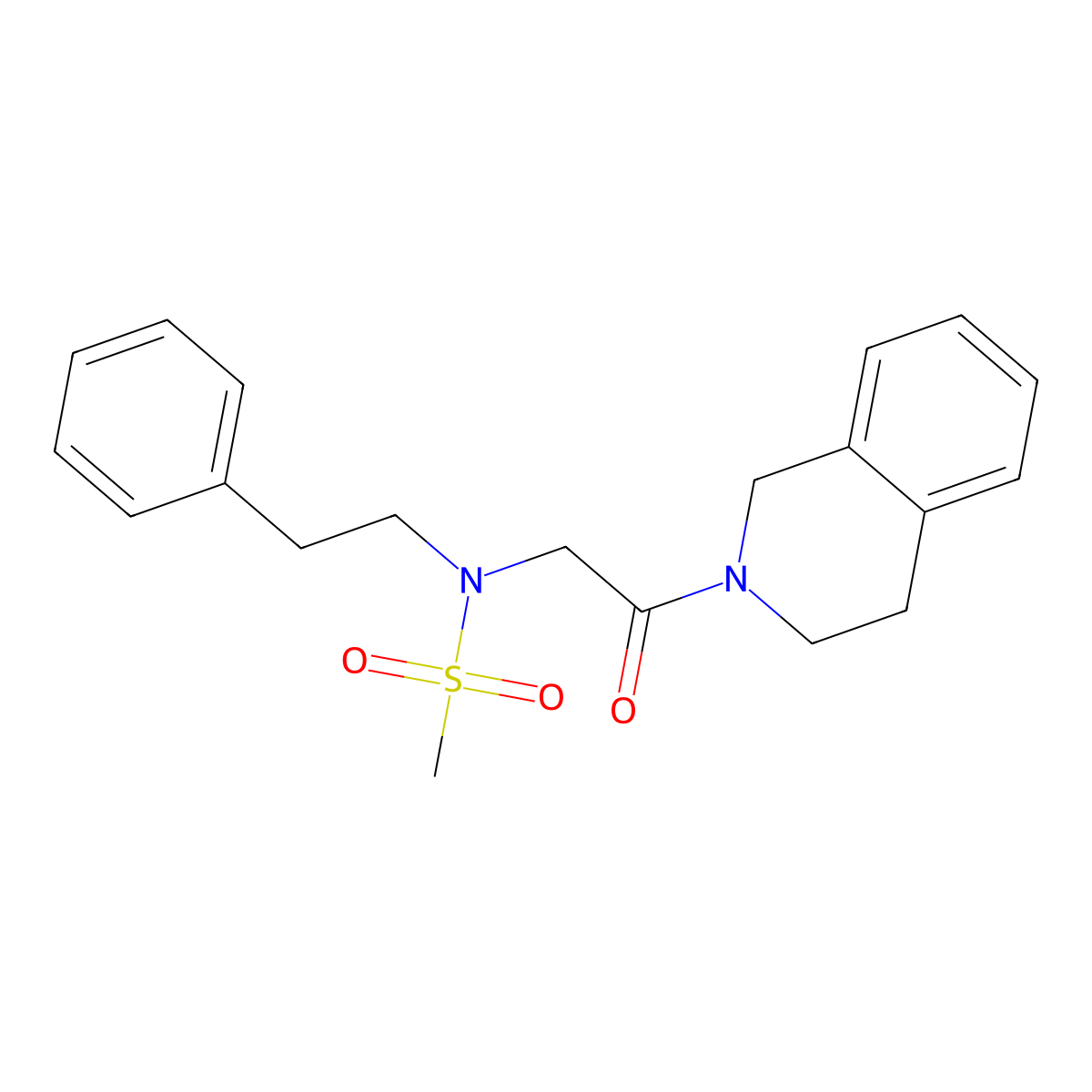N-[2-(3,4-dihydroisoquinolin-2(1H)-yl)-2-oxoethyl]-N-(2-phenylethyl)methanesulfonamide molecular structure, CAS 675862-97-2