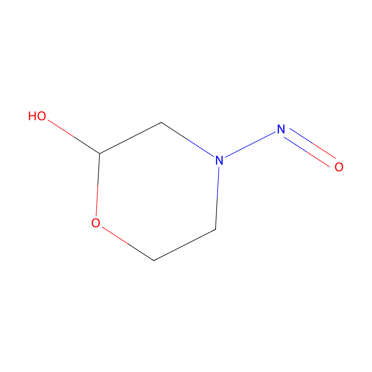 N-nitroso-2-hydroxymorpholine molecular structure, CAS 67587-52-4