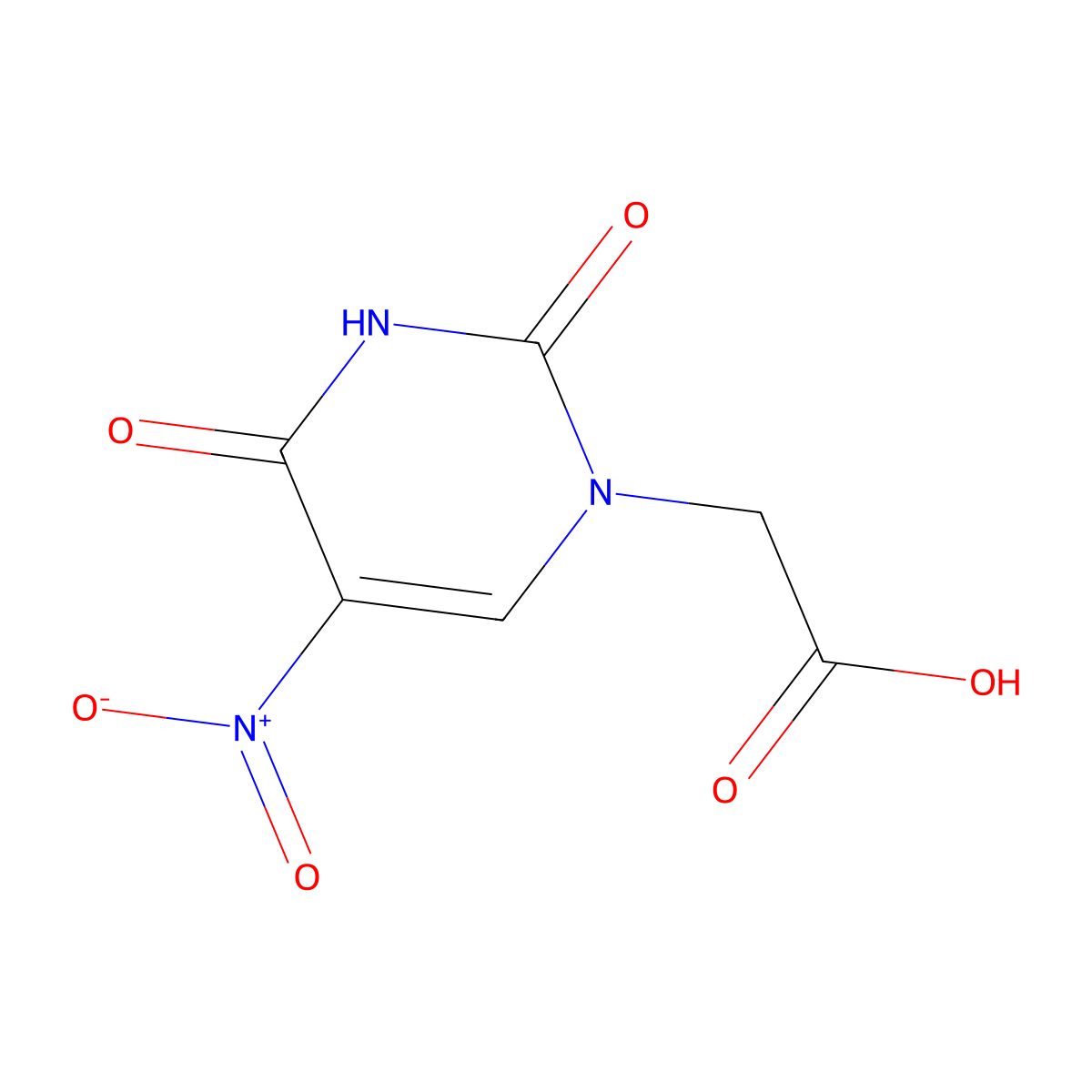2-(5-Nitro-2,4-dioxo-3,4-dihydropyrimidin-1(2H)-yl)acetic acid molecular structure, CAS 675873-16-2