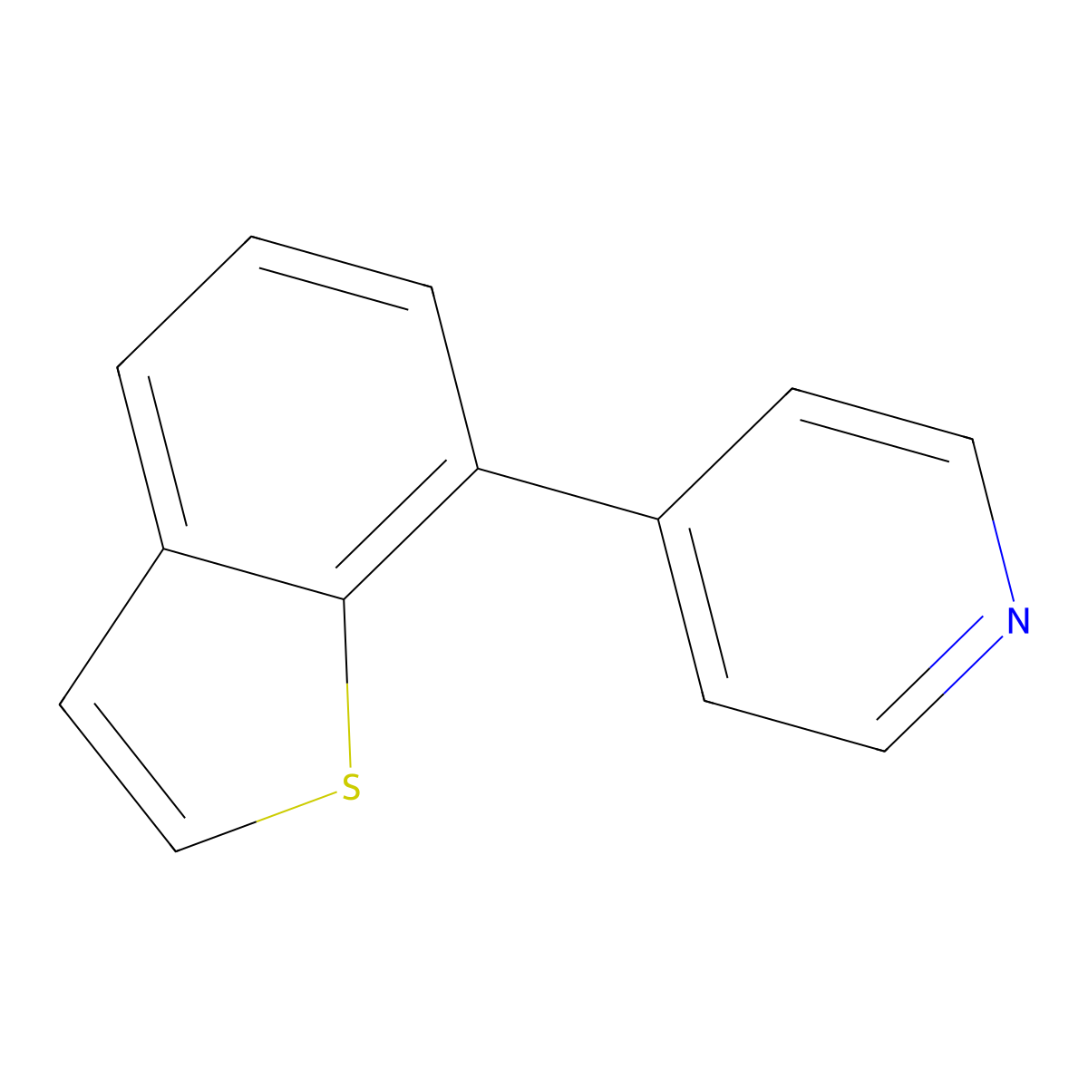 4-Benzo[b]thiophen-7-yl-pyridine molecular structure, CAS 675877-13-1