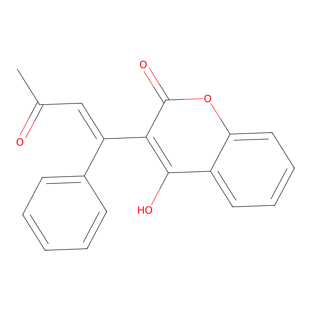 Dehydrowarfarin molecular structure, CAS 67588-18-5
