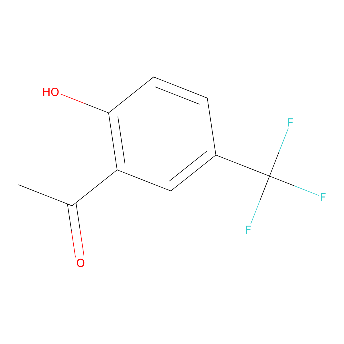 1-(2-Hydroxy-5-(trifluoromethyl)phenyl)ethan-1-one molecular structure, CAS 67589-15-5