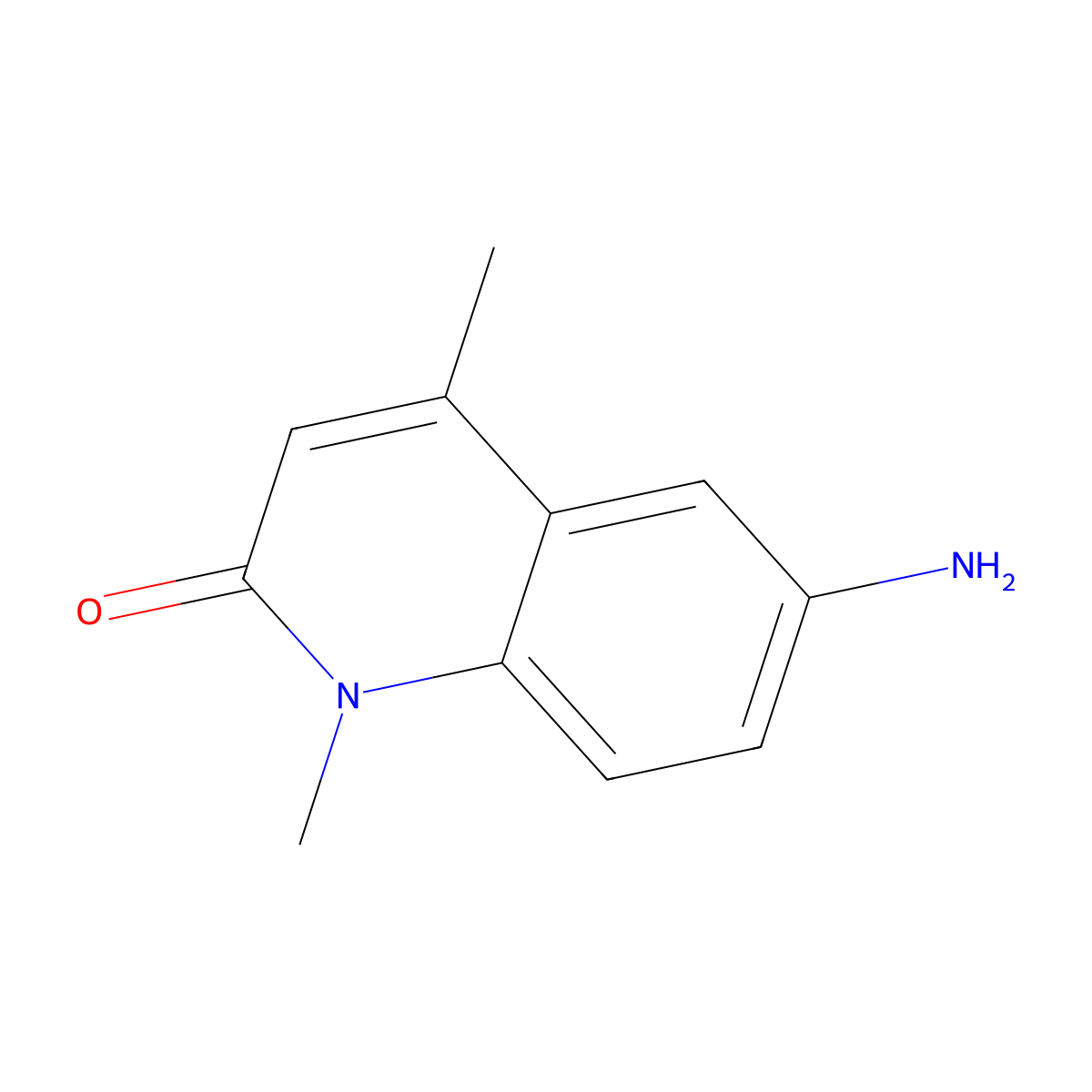 6-Amino-1,4-dimethylquinolin-2-one molecular structure, CAS 6759-51-9