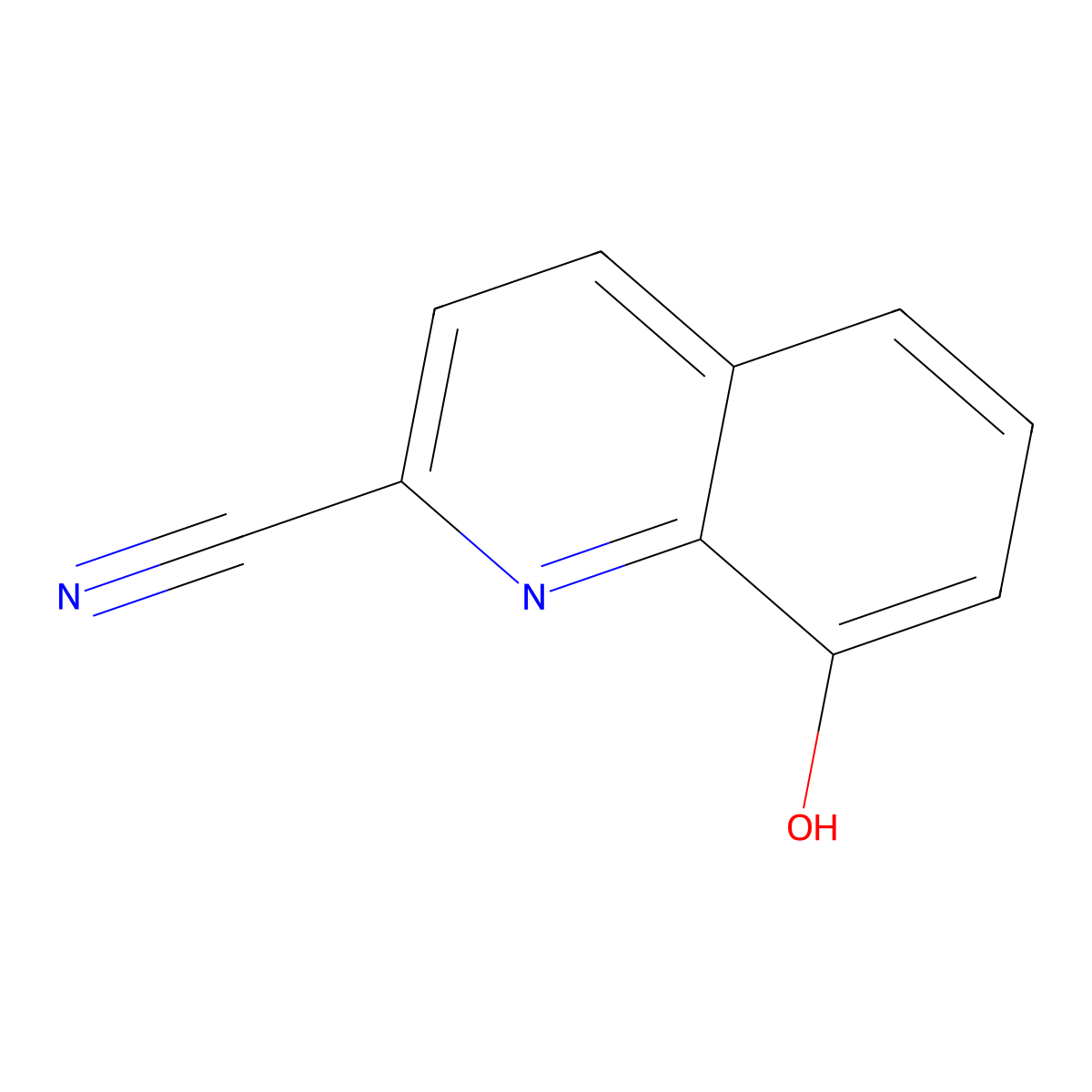 8-Hydroxy-2-quinolinecarbonitrile molecular structure, CAS 6759-78-0