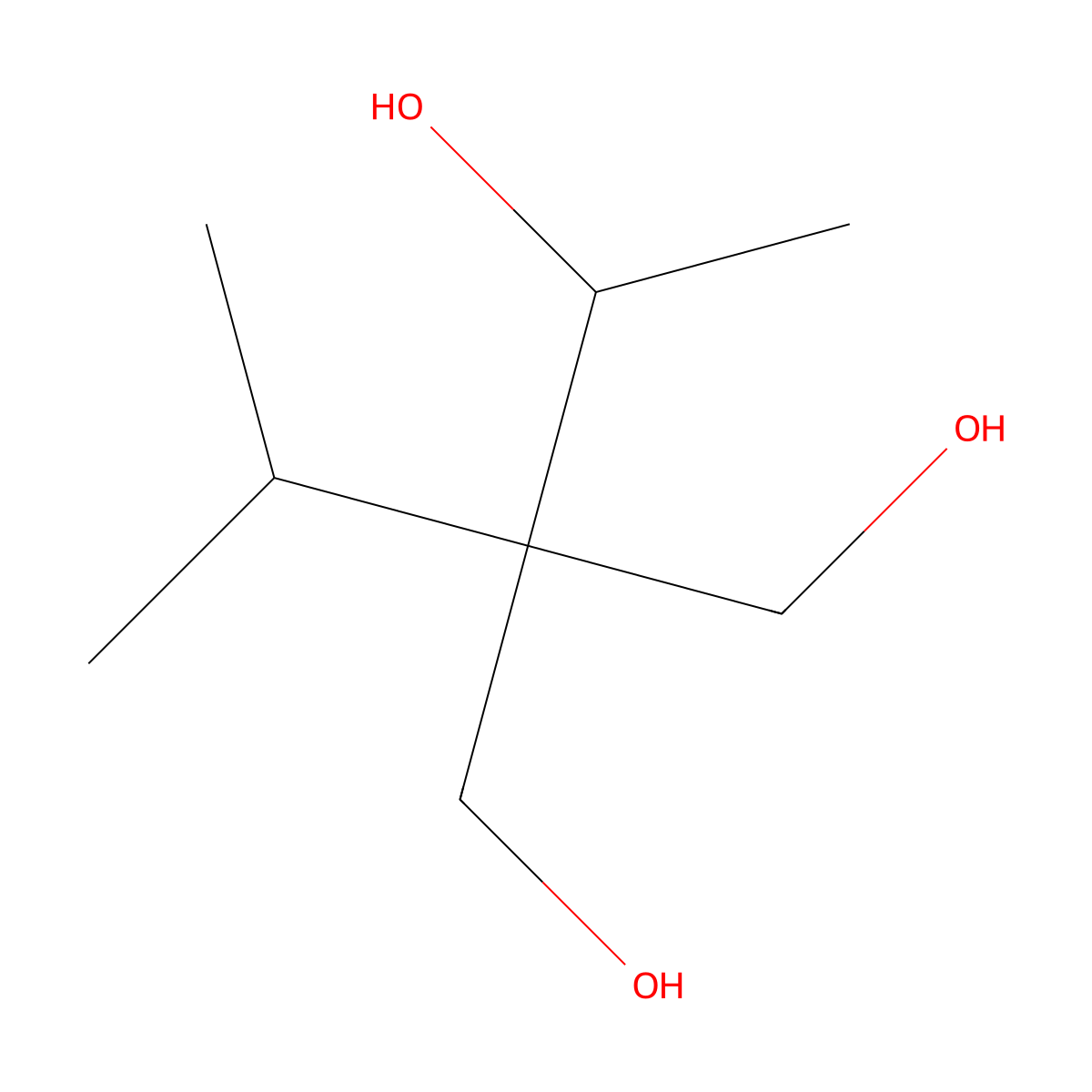 2-(Hydroxymethyl)-2-isopropyl-1,3-butanediol molecular structure, CAS 67590-36-7