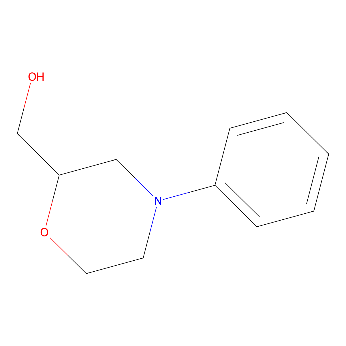 (4-Phenylmorpholin-2-yl)methanol molecular structure, CAS 67592-62-5