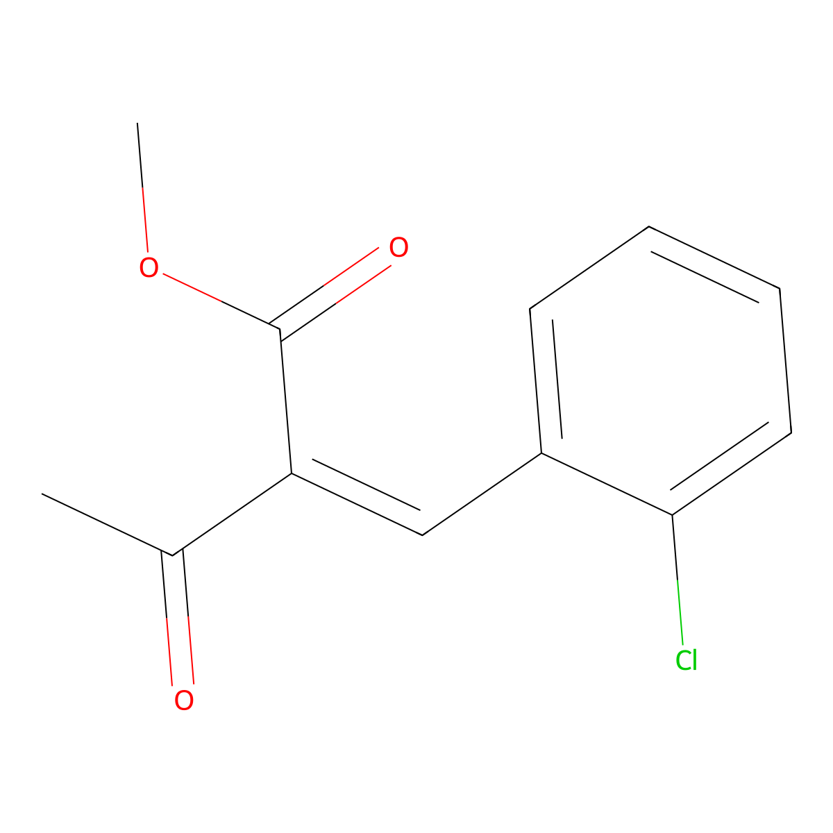 Methyl 2-[(2-chlorophenyl)methylidene]-3-oxobutanoate molecular structure, CAS 67593-46-8