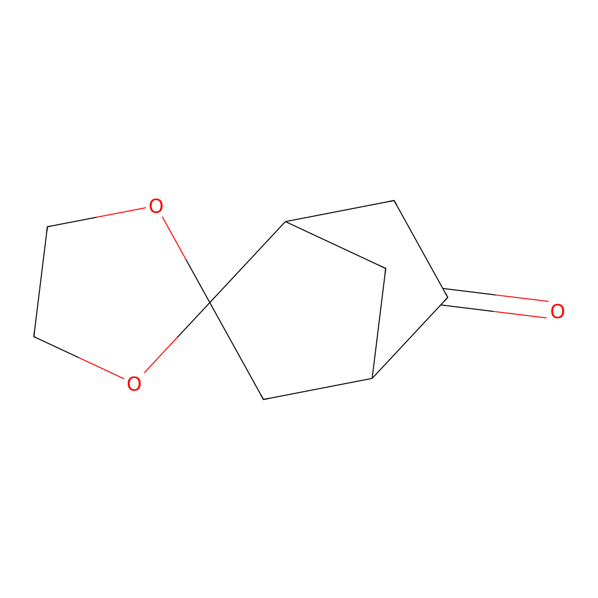 Spiro[bicyclo[2.2.1]heptane-2,2'-[1,3]dioxolan]-5-one molecular structure, CAS 67594-61-0
