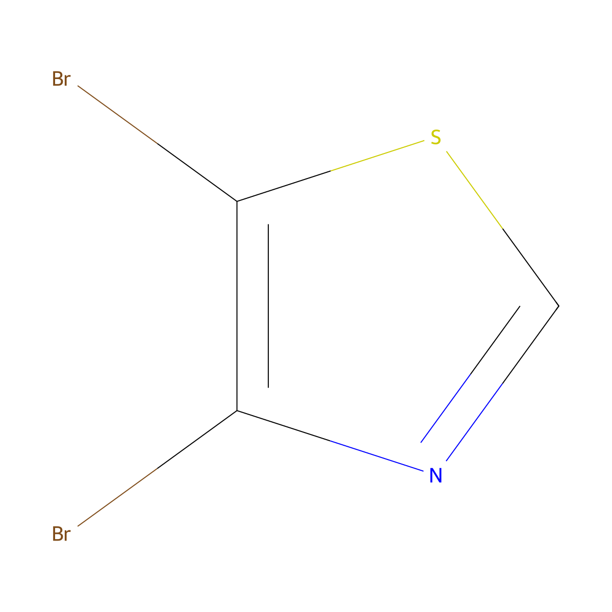 4,5-Dibromo-1,3-thiazole molecular structure, CAS 67594-67-6