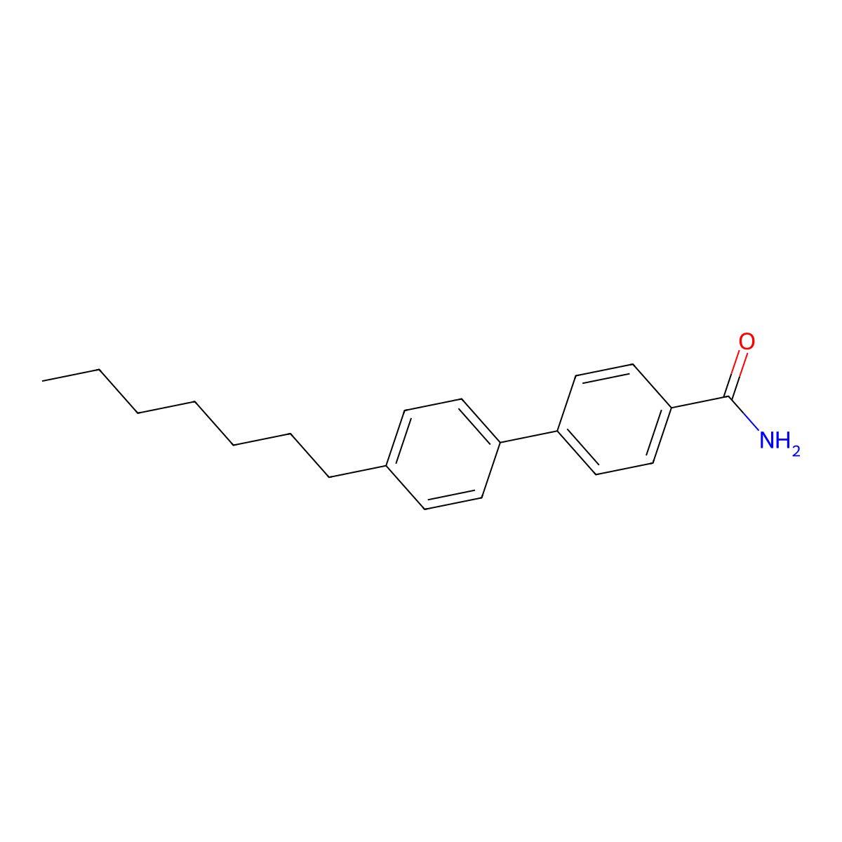 [1,1'-Biphenyl]-4-carboxamide, 4'-heptyl- molecular structure, CAS 67599-21-7