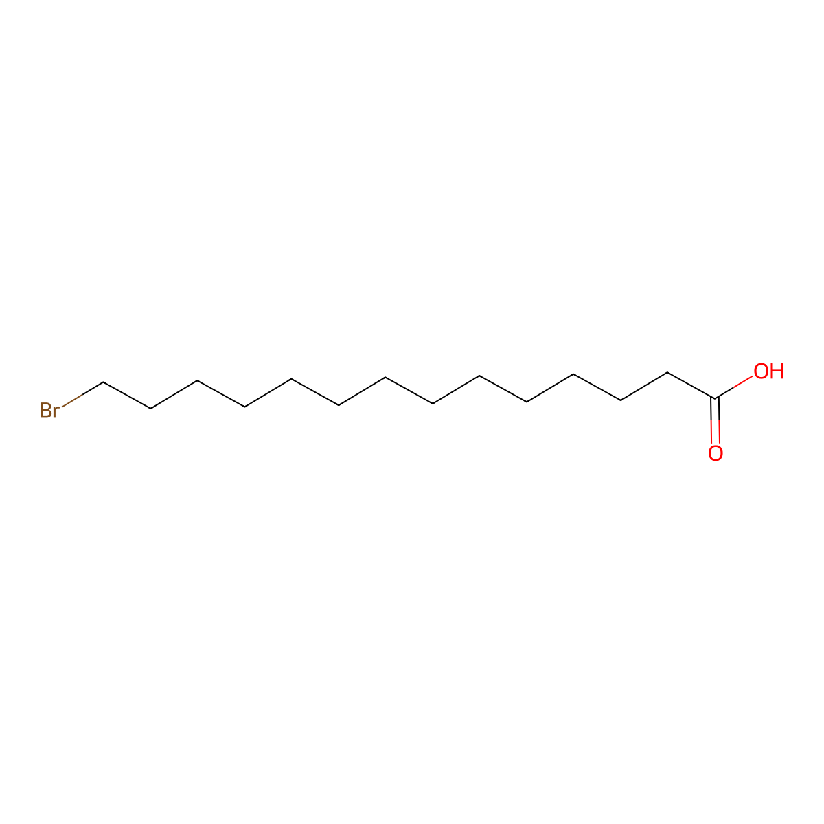 14-Bromotetradecanoic acid molecular structure, CAS 676-26-6