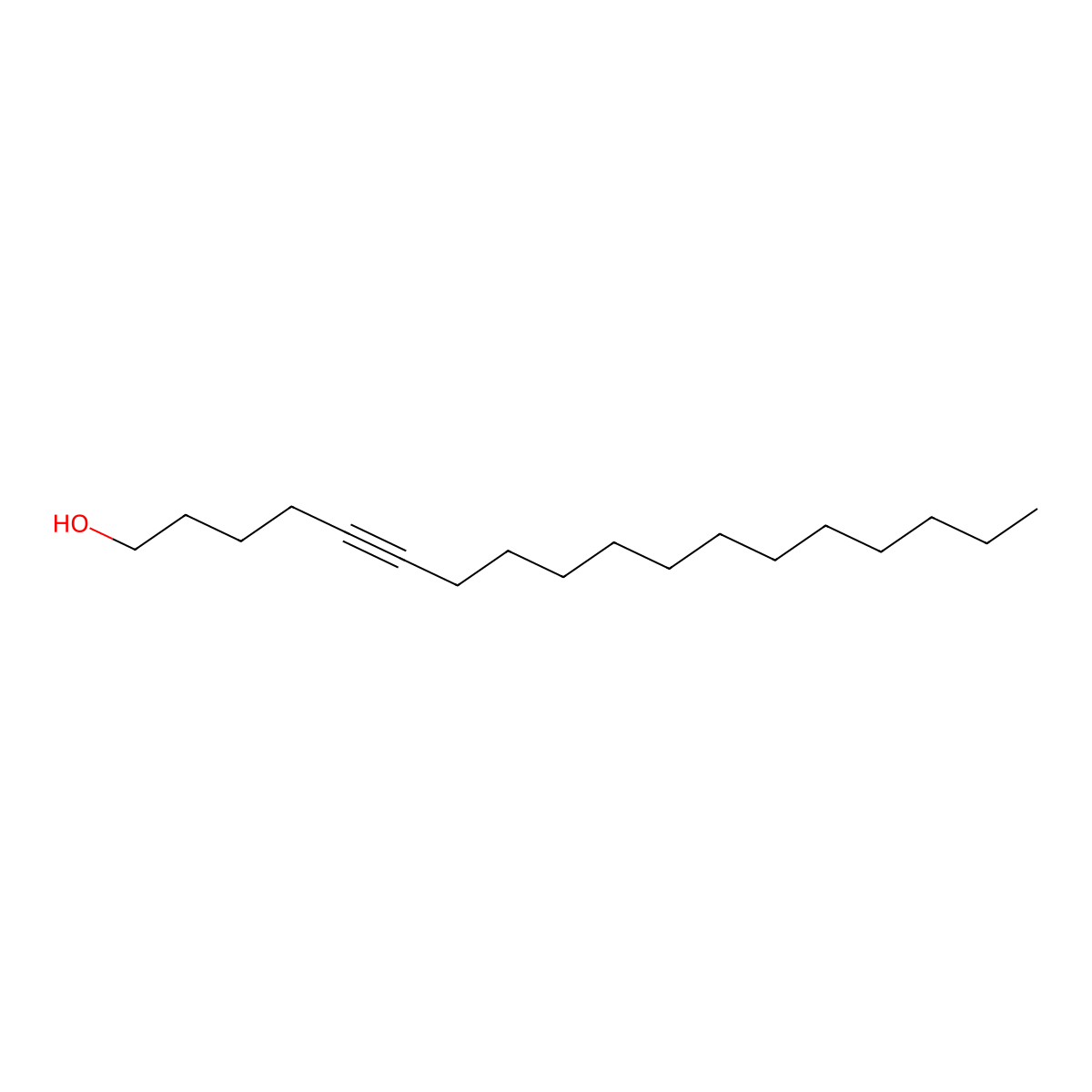 Octadec-5-yn-1-ol molecular structure, CAS 676-43-7