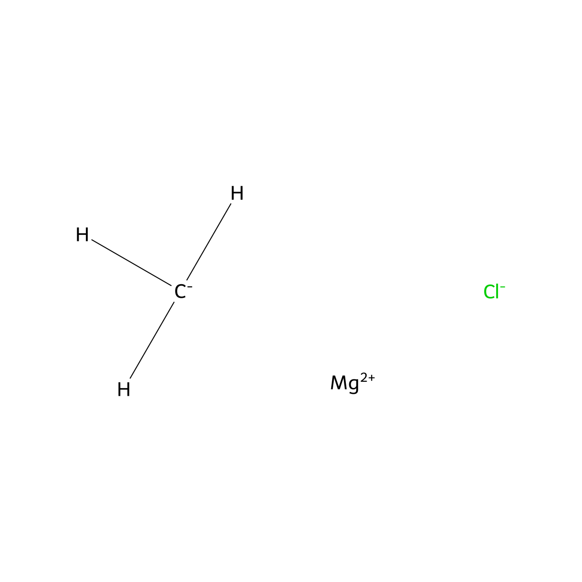 Methylmagnesium chloride molecular structure, CAS 676-58-4