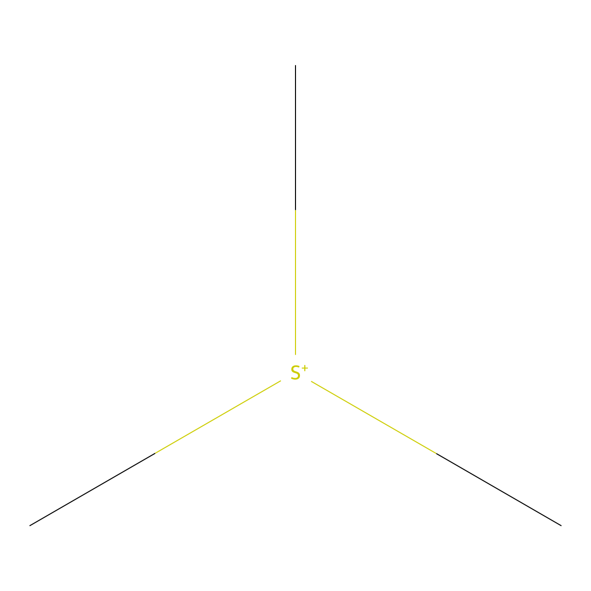 Trimethylsulfonium molecular structure, CAS 676-84-6