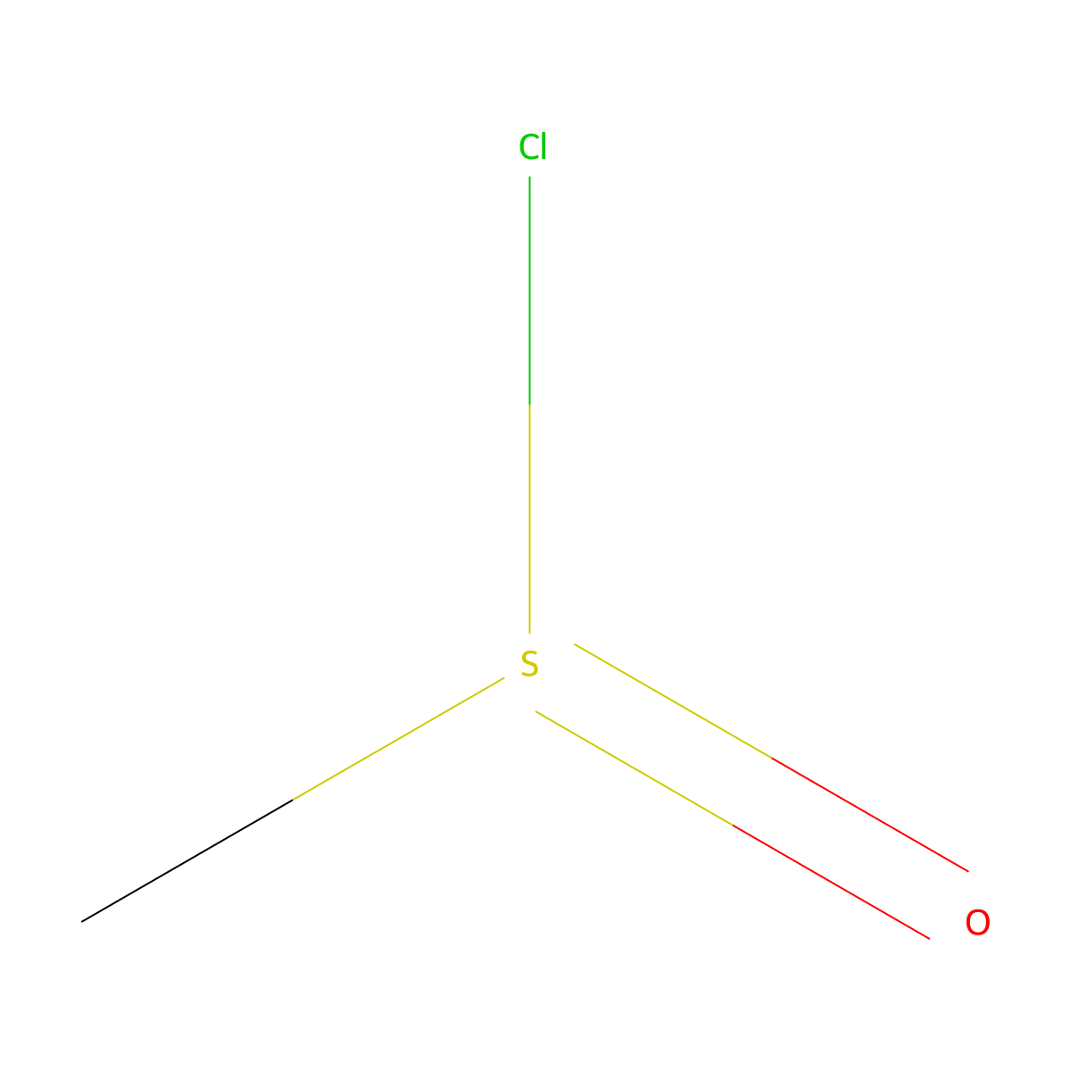 Methanesulfinyl chloride molecular structure, CAS 676-85-7