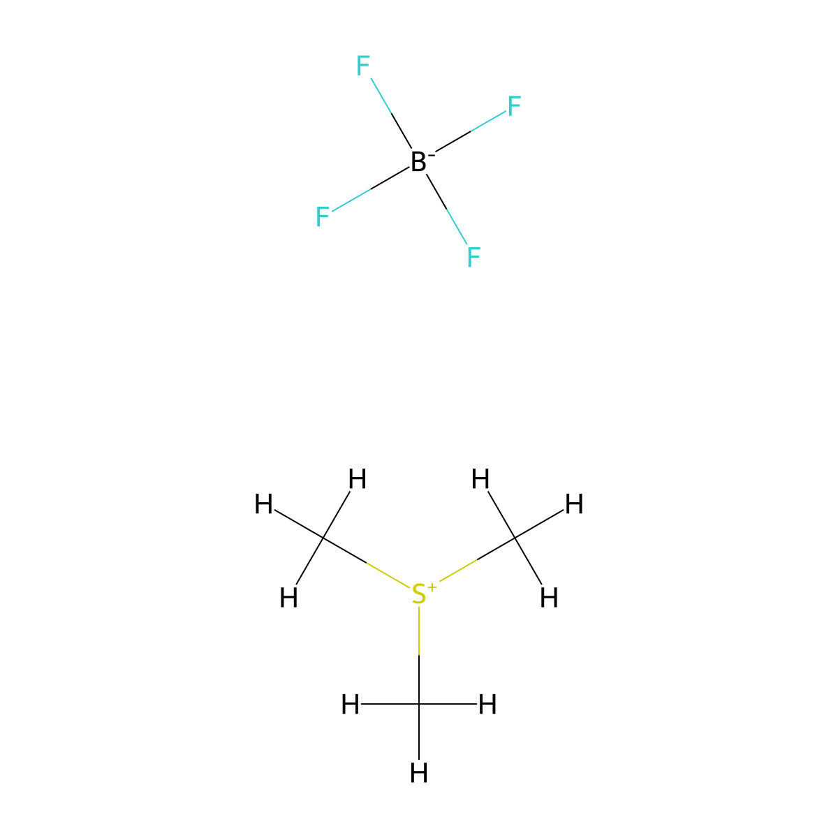 Trimethylsulphonium tetrafluoroborate(1-) molecular structure, CAS 676-88-0
