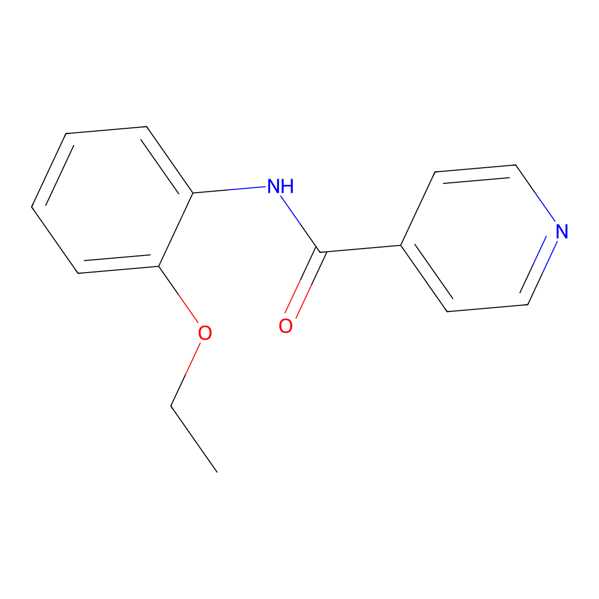 N-(2-ethoxyphenyl)pyridine-4-carboxamide molecular structure, CAS 6760-00-5
