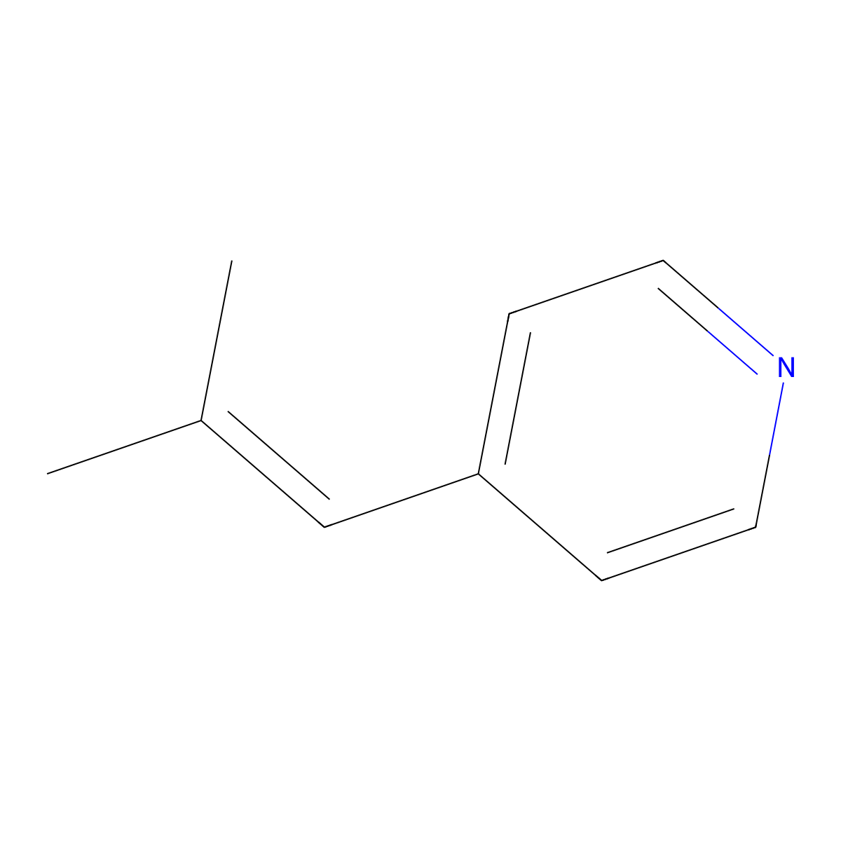4-(2-Methylprop-1-en-1-yl)pyridine molecular structure, CAS 6760-50-5
