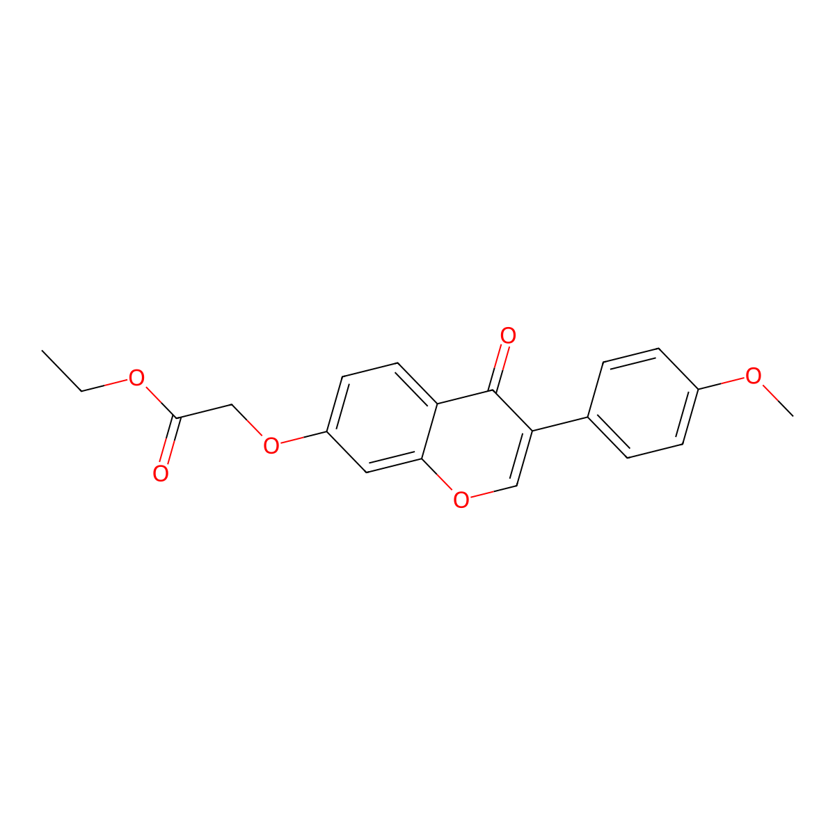 ethyl 2-((3-(4-methoxyphenyl)-4-oxo-4H-chromen-7-yl)oxy)acetate molecular structure, CAS 6760-95-8