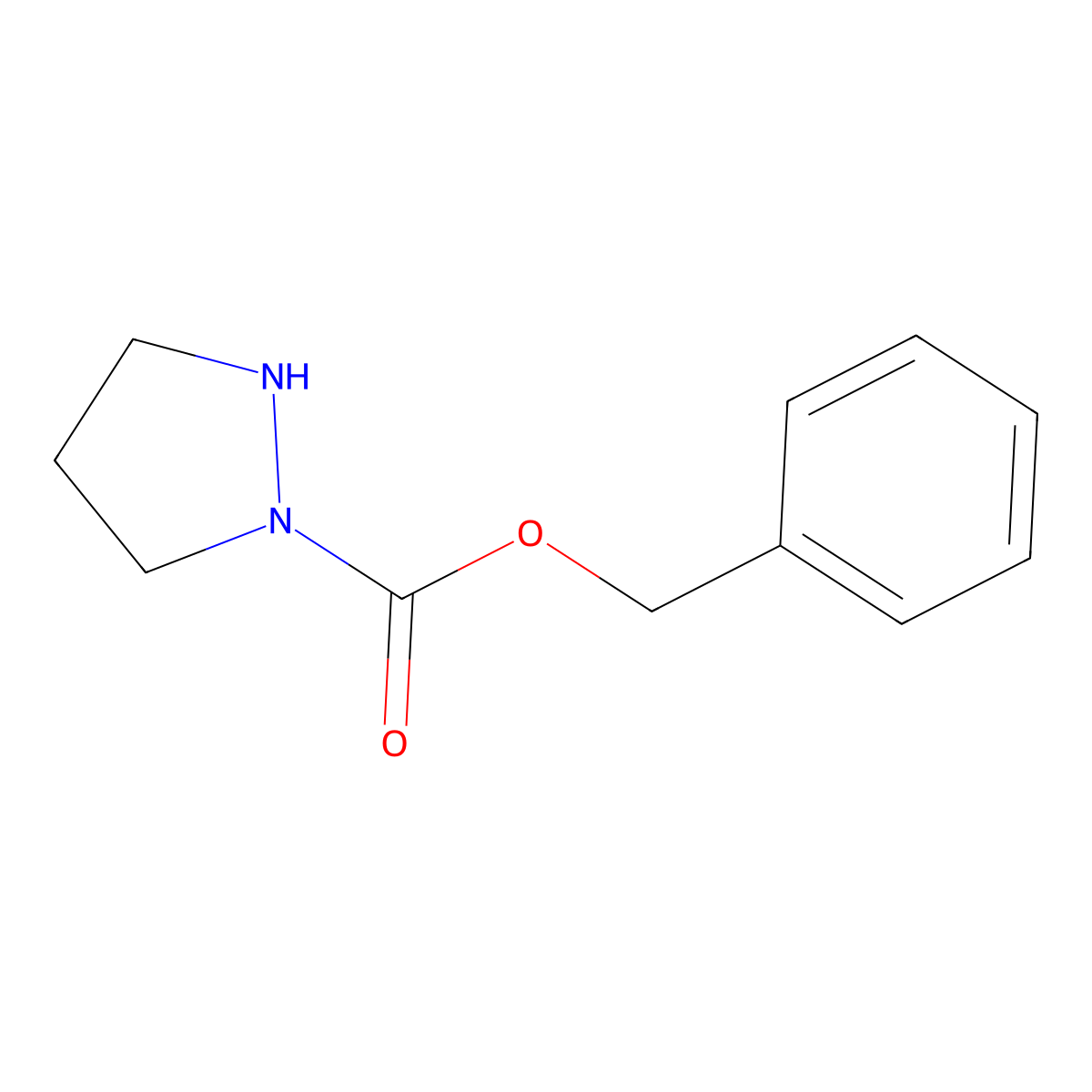 Benzyl Pyrazolidine-1-carboxylate molecular structure, CAS 67600-79-7