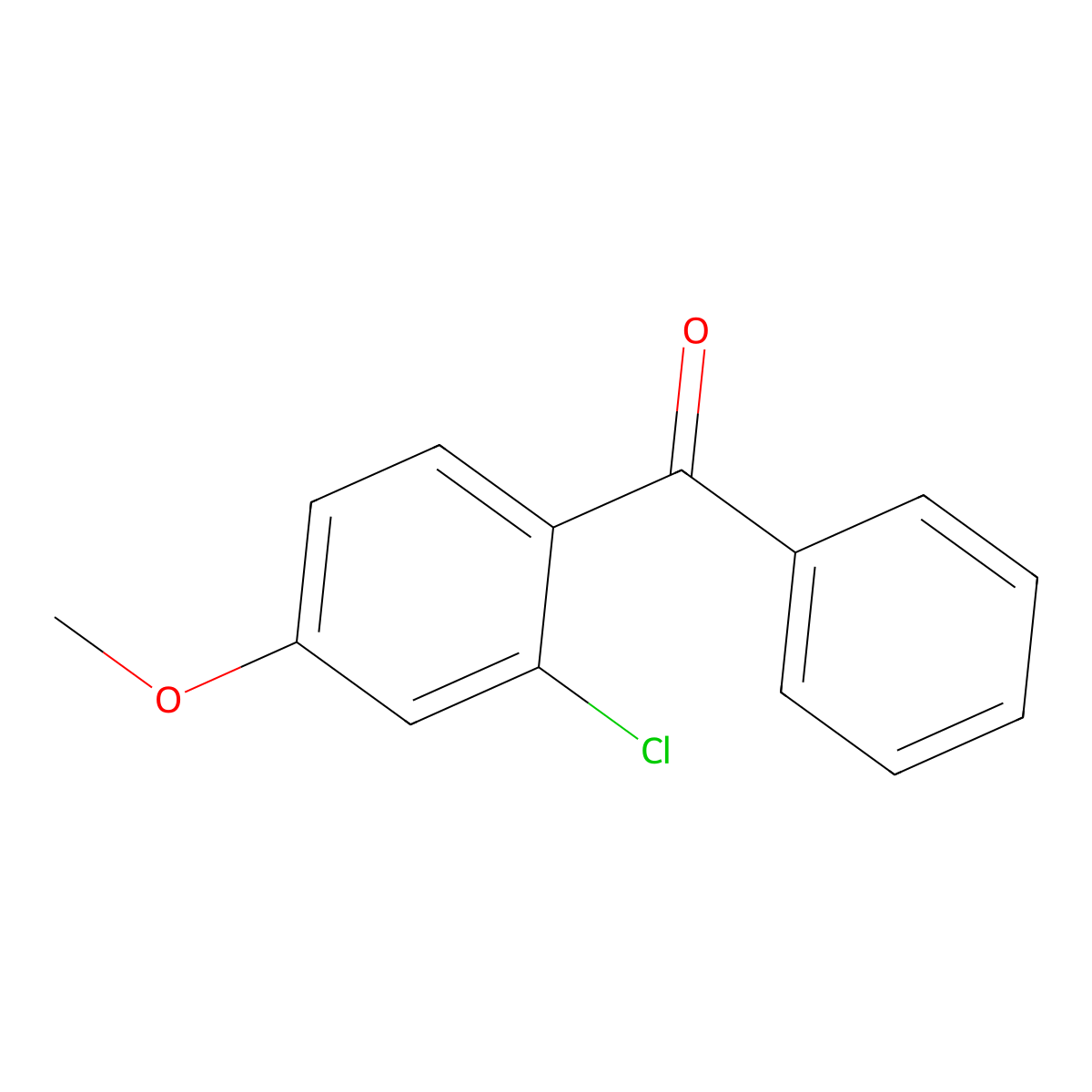(2-Chloro-4-methoxyphenyl)(phenyl)methanone molecular structure, CAS 67601-27-8