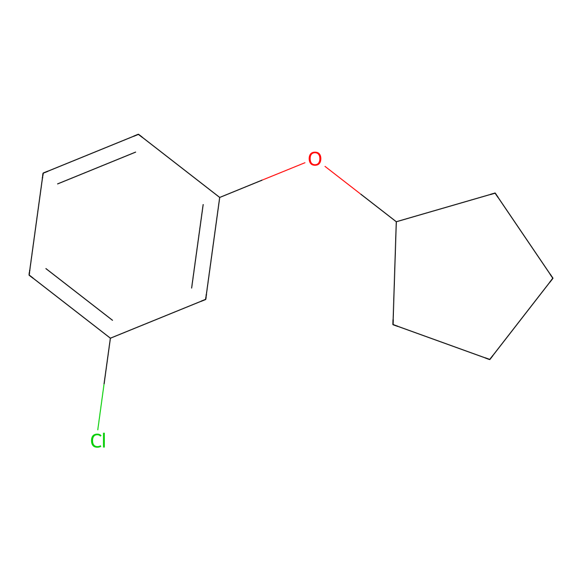 1-Chloro-3-(cyclopentyloxy)benzene molecular structure, CAS 67601-34-7